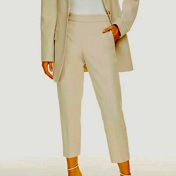 Babaton Aritzia Conan Crop Pant Beige Size 10 - Picture 1 of 6